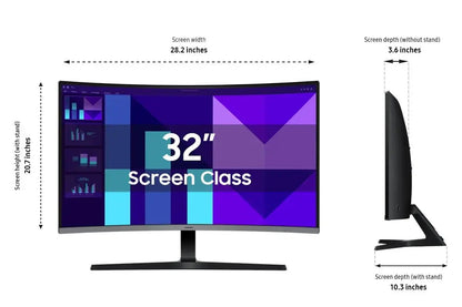 (Open Box) Samsung 32-in S39GD Curved LED Computer Monitor - 4ms - LS32D396GANXZA
