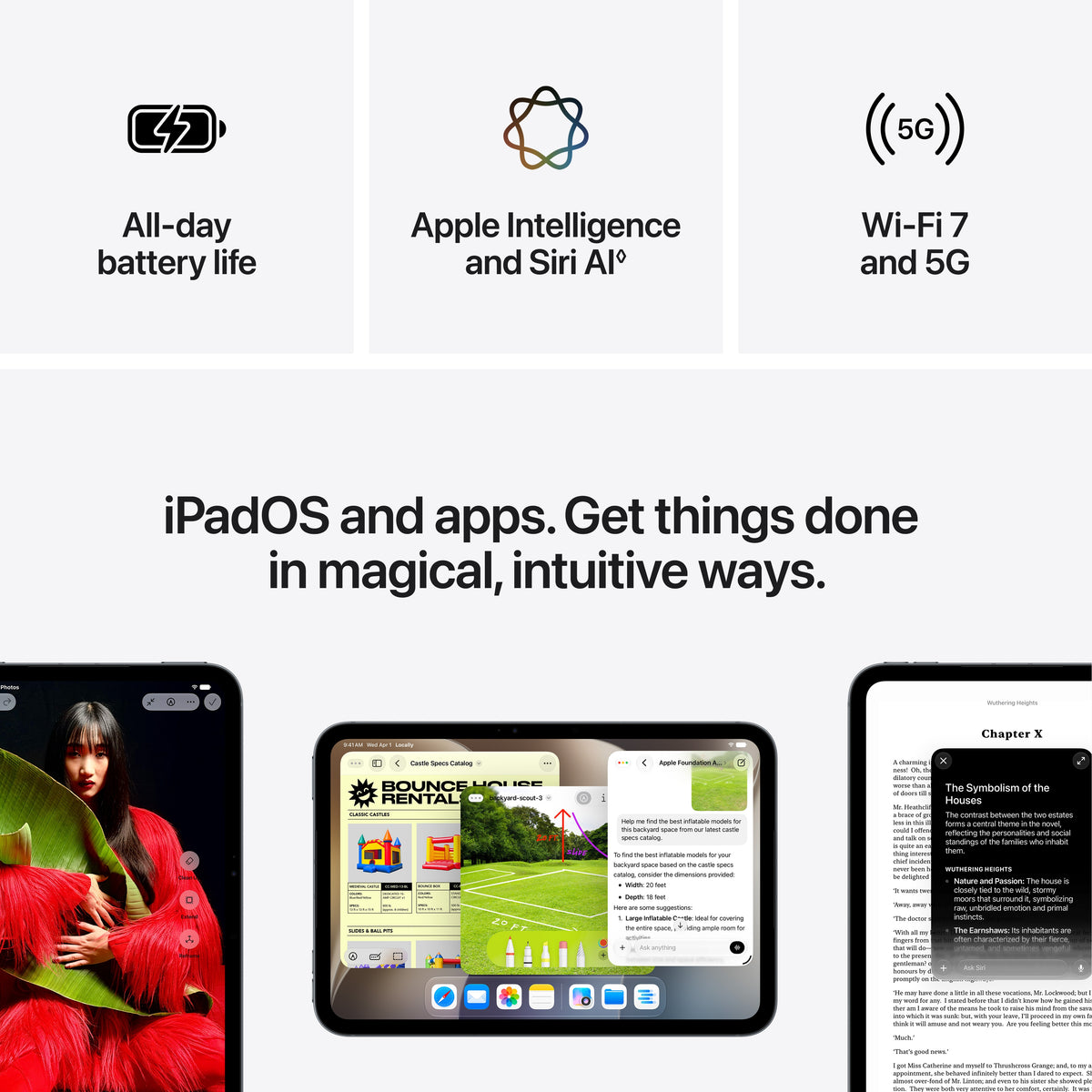 Apple iPad mini Wi-Fi + Cellular 256GB Standard Glass - Midnight (A20 Pro) - MJ6C4LL/A