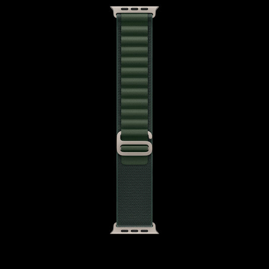 Apple 49mm Dark Green Alpine Loop - Medium - Natural Titanium Finish - MXMV3AM/A (2024)
