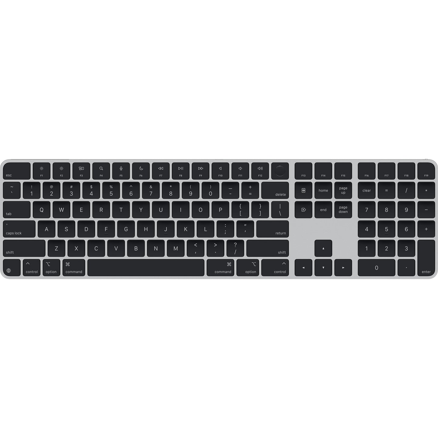 Apple Magic Keyboard with Touch ID and Numeric Keypad for models with Apple silicon - US English - Black Keys - MXK83LL/A