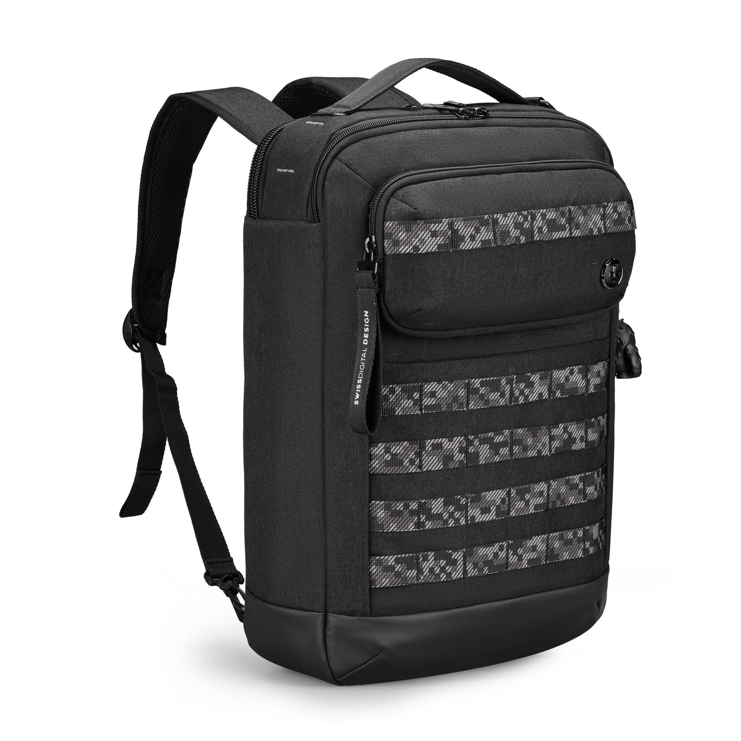 Swissdigital BERG Black Hybrid Briefcase