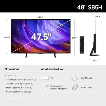 Samsung S85H 48-in OLED TV - QN48S85HAEXZA (2026)