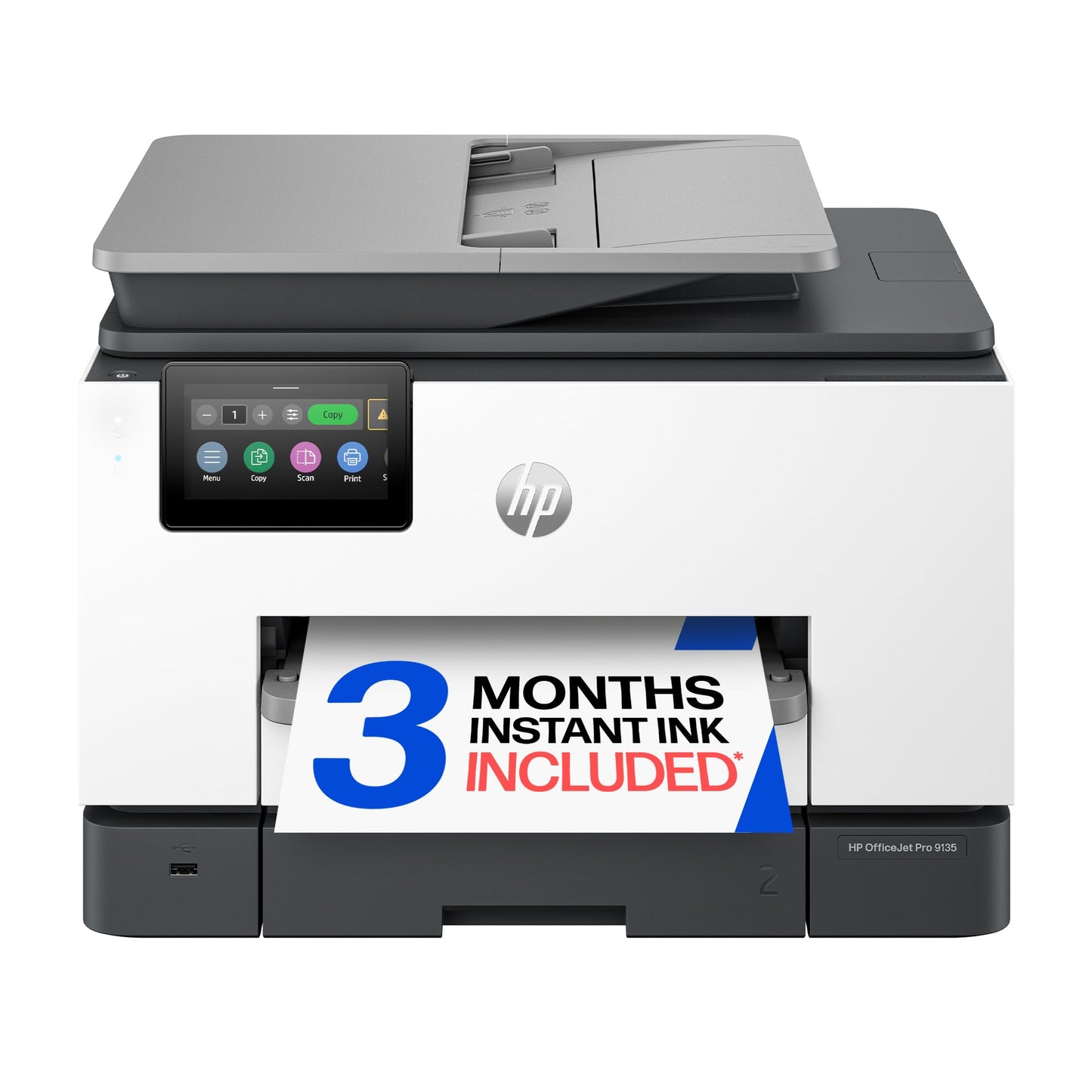 HP OfficeJet Pro 9135 Wireless All-in-One Color Inkjet Printer, Print, Scan, Copy, Fax, ADF, Duplex Print/scan - C2WM0A#B1H