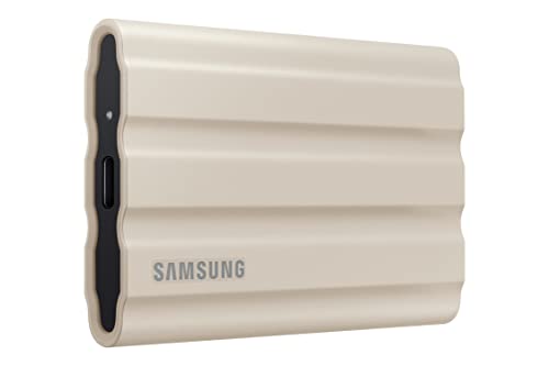 (Open Box) Samsung T7 Shield Water Resistant SSD Portable Hard Drive 1TB - Beige