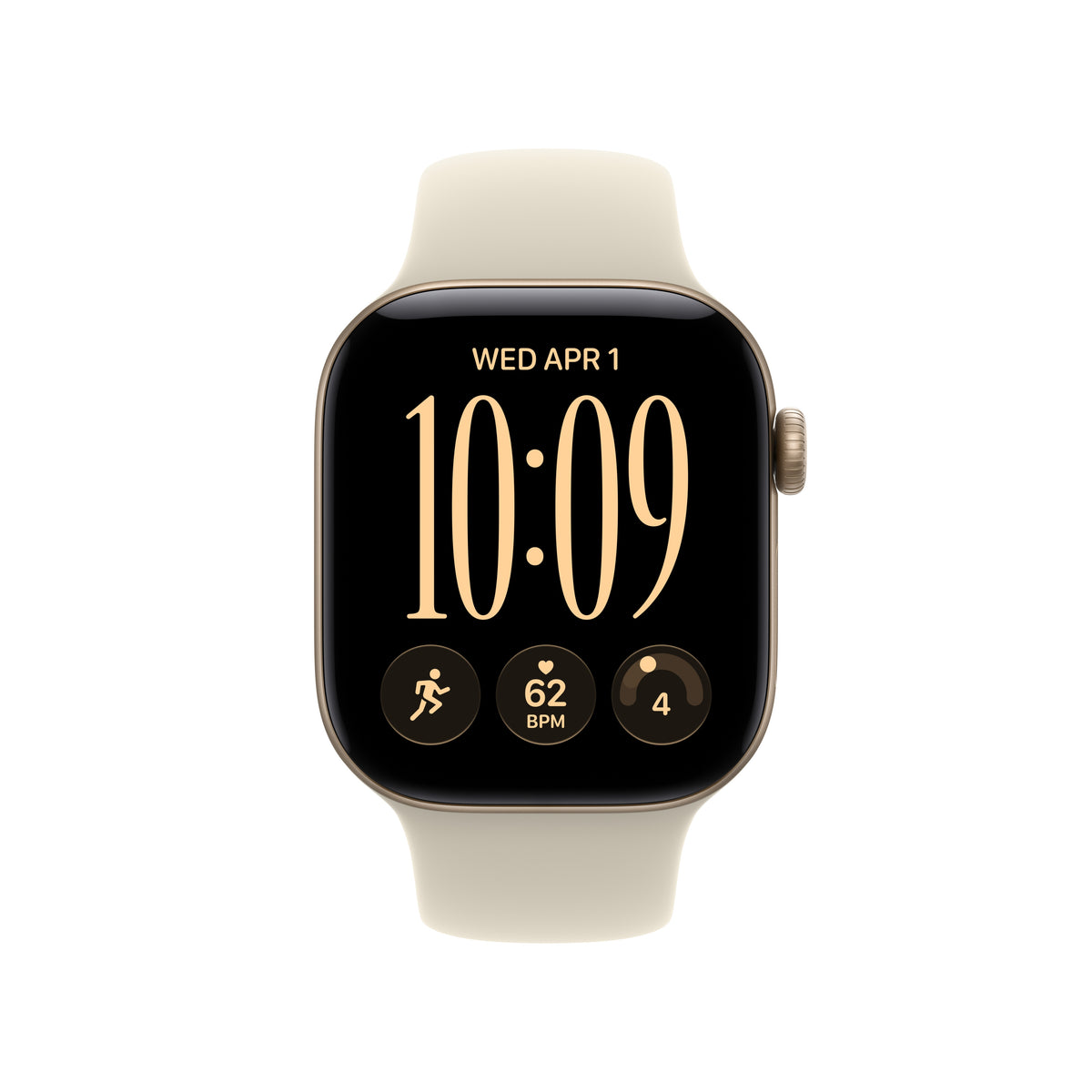 Apple Watch Series 12 GPS 42mm Light Gold Aluminum Case with Sand Sport Band - S/M - MJED4LS/A (2026)