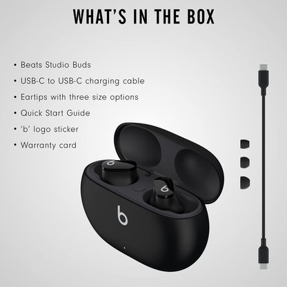 Beats Studio Buds - True Wireless Noise Cancelling Earphones – Black (2023)