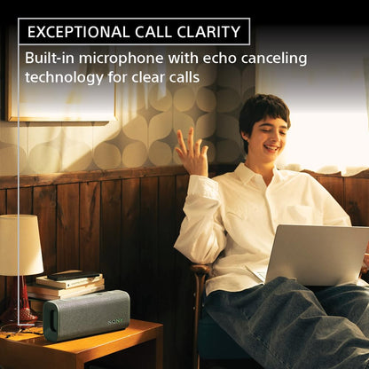 Sony ULT Field 3 Wireless Portable Bluetooth Speaker, Waterproof, 24 Hour Battery and Shoulder Strap (SRSULT30H), Forest Gray