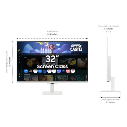 Samsung 32-Inch M5 (M50F) FHD Smart Monitor with Streaming TV, Speakers, White, LS32FM503ENXZA