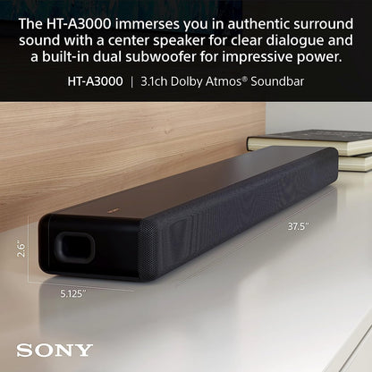 Sony HT-A3000 3.1ch Dolby Atmos Soundbar Surround Sound Home Theater with DTS:X
