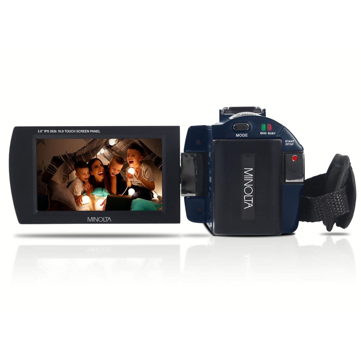 Minolta MN4K25NV 4K Ultra HD / 30 MP Night Vision Camcorder (Blue)