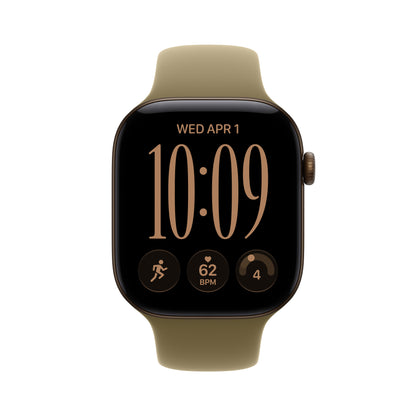 Apple Watch Series 12 GPS 46mm Dark Bronze Aluminum Case with Olive Sport Band - S/M - MJEQ4LS/A (2026)
