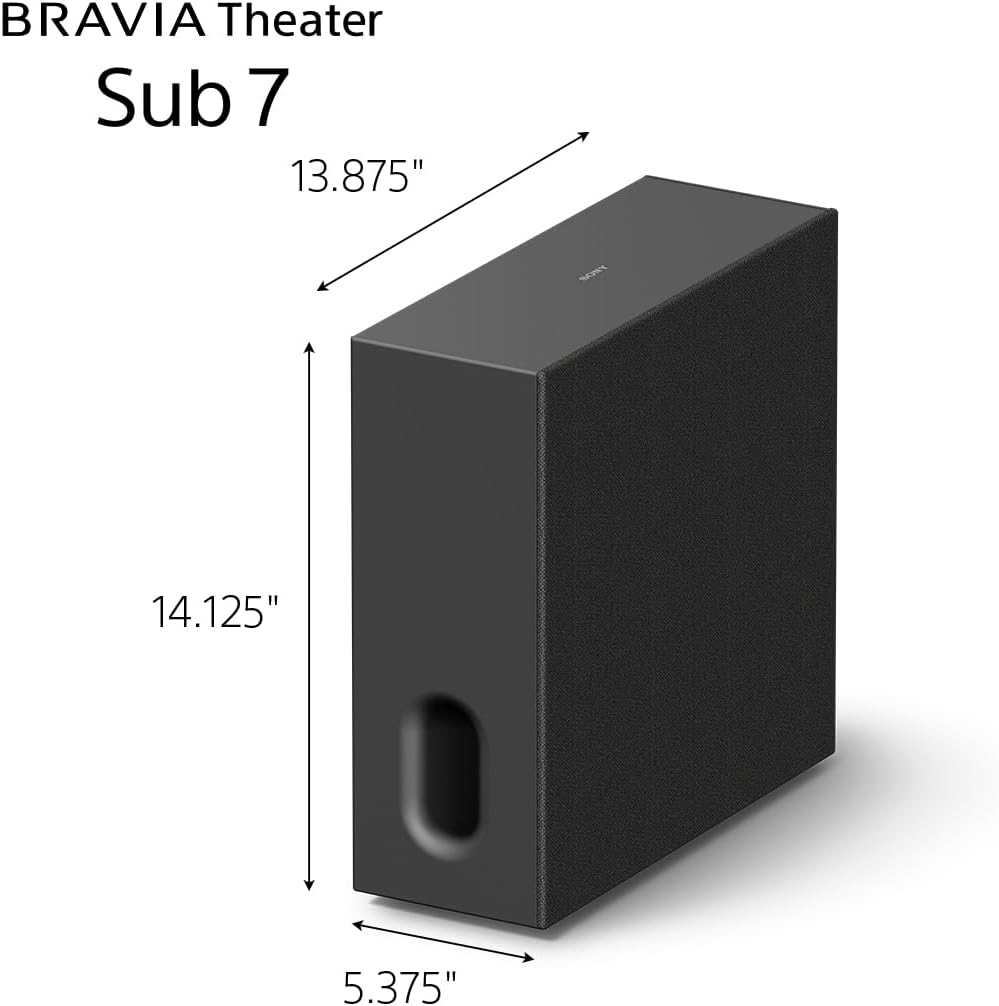Sony SASW7 BRAVIA Theater Sub 7 Wireless Subwoofer for Quad/Bar 9/Bar 8/Bar 7/HT-A7000/HT-A5000/HT-A3000