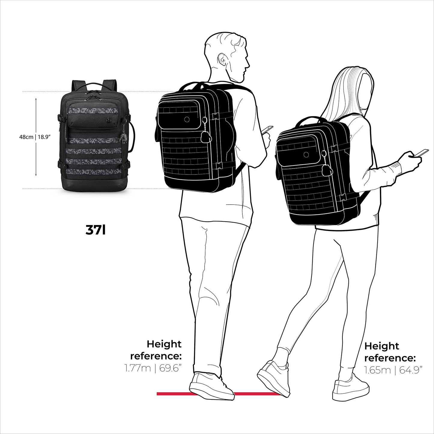 Swissdigital BERG PRO Black XL Backpack | Camera Bag