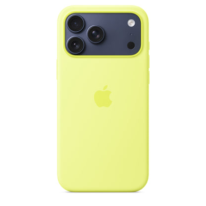 Apple iPhone 17 Pro Max Silicone Case with MagSafe – Neon Yellow - MGFM4ZM/A
