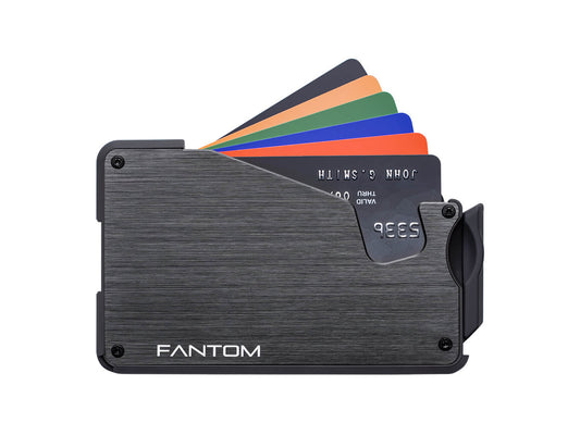 Fantom S Wallet | Extra Slim for 4 to 7 Cards | Black