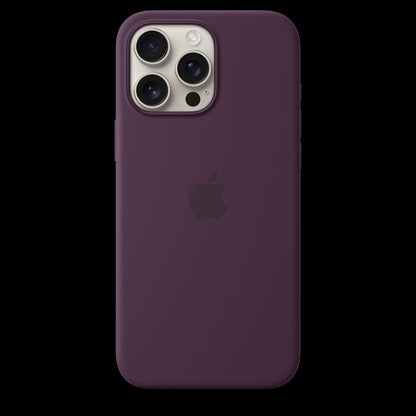 Apple iPhone 16 Pro Max Silicone Case with MagSafe - Plum - MYYW3ZM/A (2024)