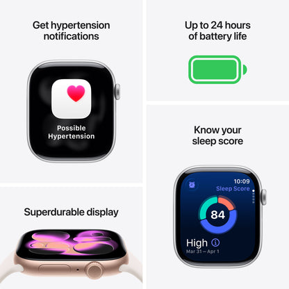 (Open Box) Apple Watch Series 11 GPS 42mm Space Gray Aluminum Case with Black Sport Band - M/L - MEQX4LW/A - (Fall 2025)