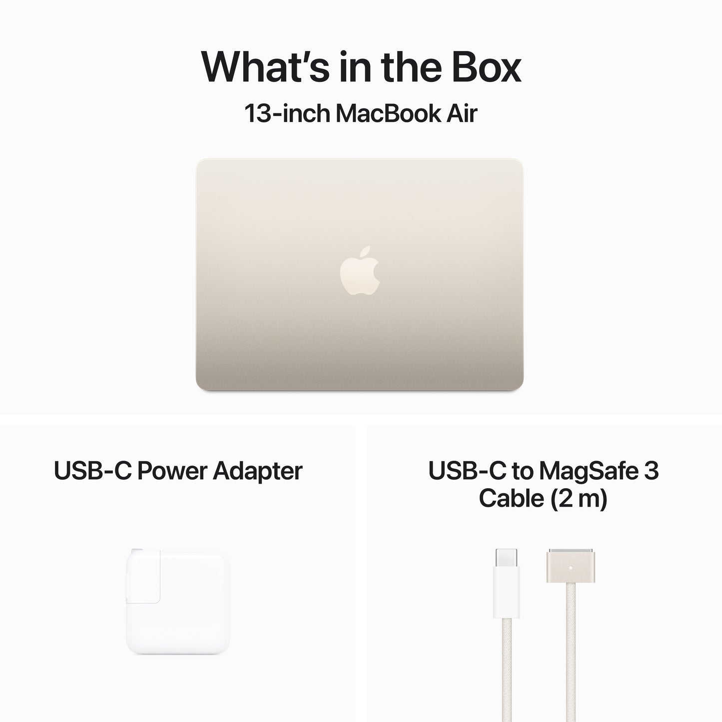 (CTO) Apple MacBook Air 13-in M3 8C CPU - 10C GPU, 8GB, 256GB, Starlight, 35W Dual - (Spring 2024) - Z1BA001EP