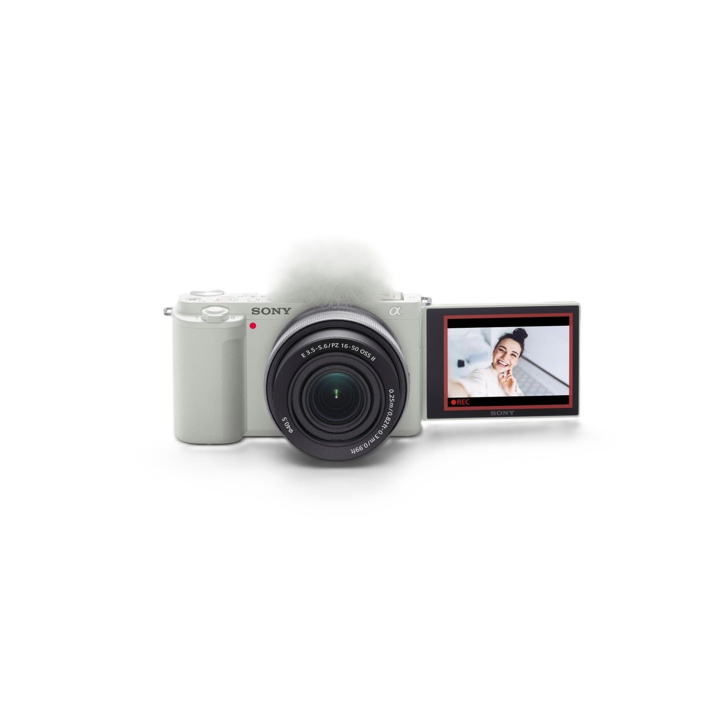 Sony ZV-E10 Mirrorless Camera with E PZ 16-50mm F3.5-5.6 OSS II Lens (White) - ZVE10KW