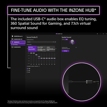 Sony INZONE E9 Wired in-Ear Monitor for Gaming, 360 Spatial Sound - White - IERG900W