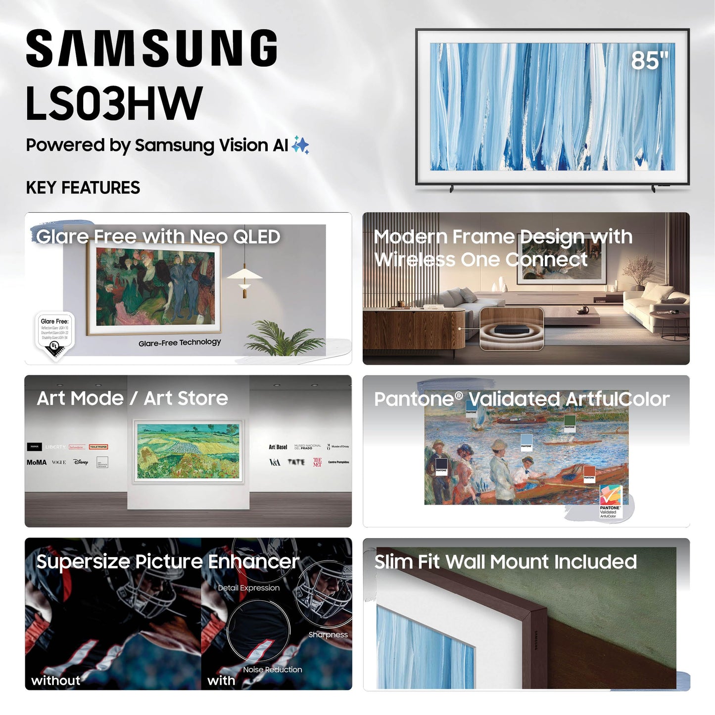 Samsung The Frame Pro 85-in NeoQLED TV - QN85LS03HWFXZA (2026)
