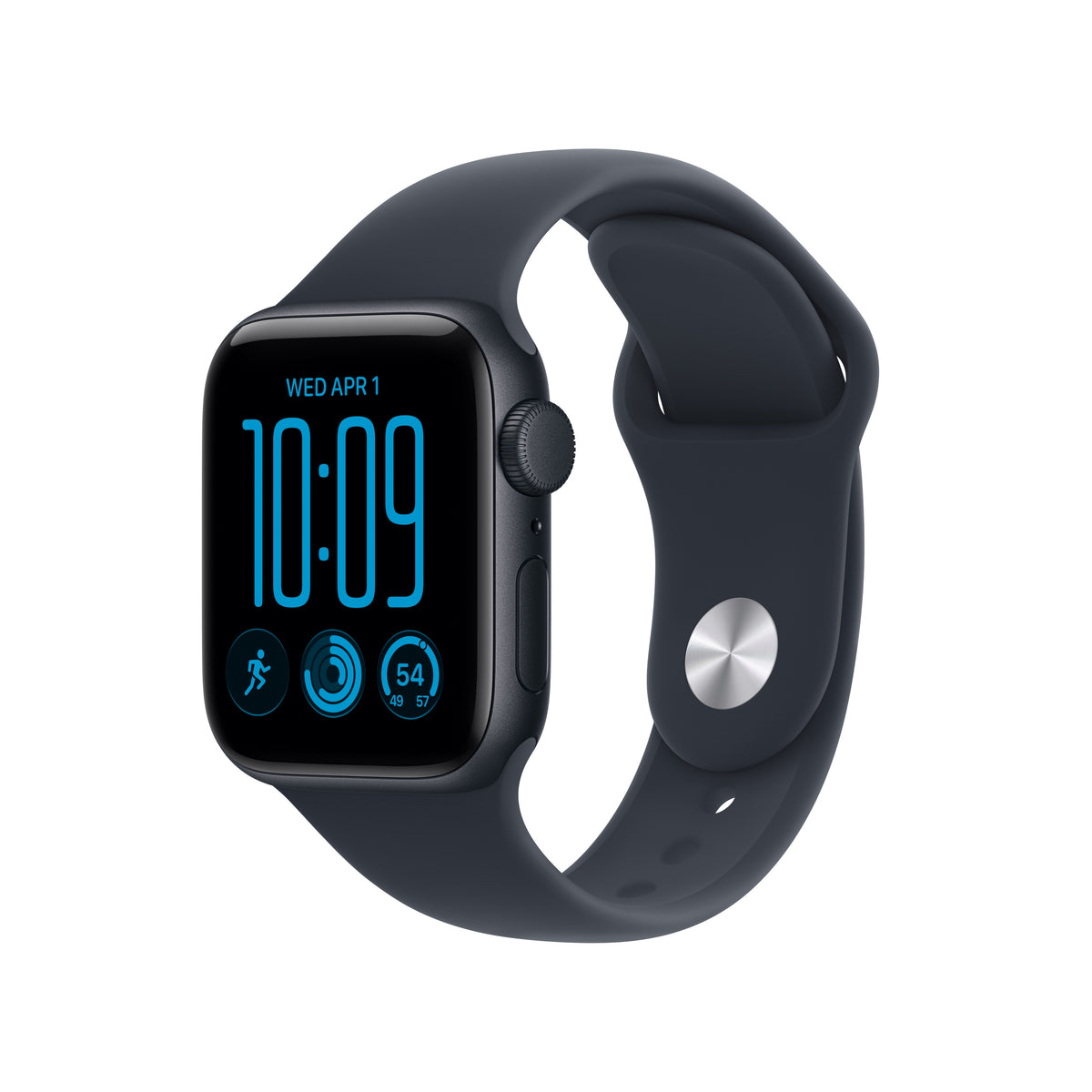 Apple Watch SE 3 GPS 40mm Midnight Aluminum Case with Navy Blue Sport Band - S/M - MJKY4LW/A (2026)