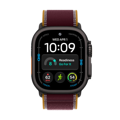 Apple Watch Ultra 4 GPS + Cellular 49mm Black Titanium Case with Burgundy Trail Loop - S/M - MJC34LS/A (2026)