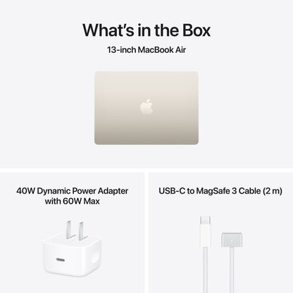 Apple 13-inch MacBook Air: Apple M5 chip w 10-core CPU - 8-core GPU, 512GB SSD, 16GB RAM - Starlight - MDHA4LL/A - (2026)