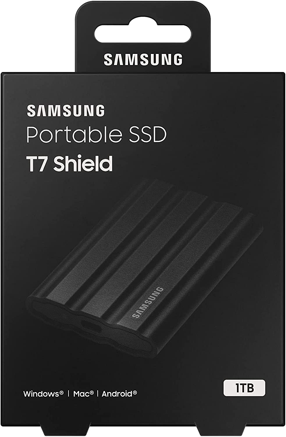 (Open Box) Samsung T7 Shield Water Resistant SSD Portable Hard Drive 1TB - Black