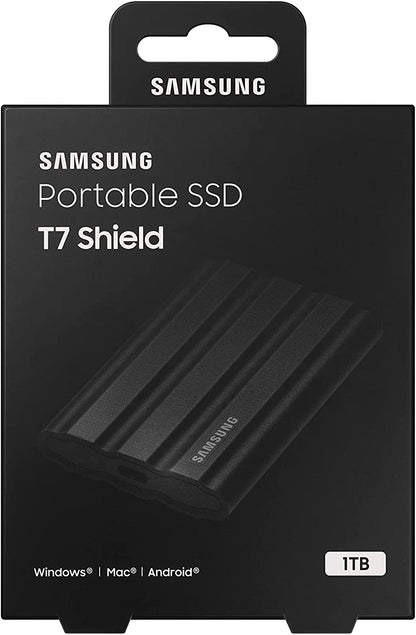 (Open Box) Samsung T7 Shield Water Resistant SSD Portable Hard Drive 1TB - Black