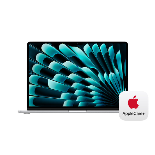 Apple MacBook Air 15-in M3 8C CPU - 10C GPU, 8GB 256GB, Silver - MRYP3LL/A (Spring 2024) + AppleCare
