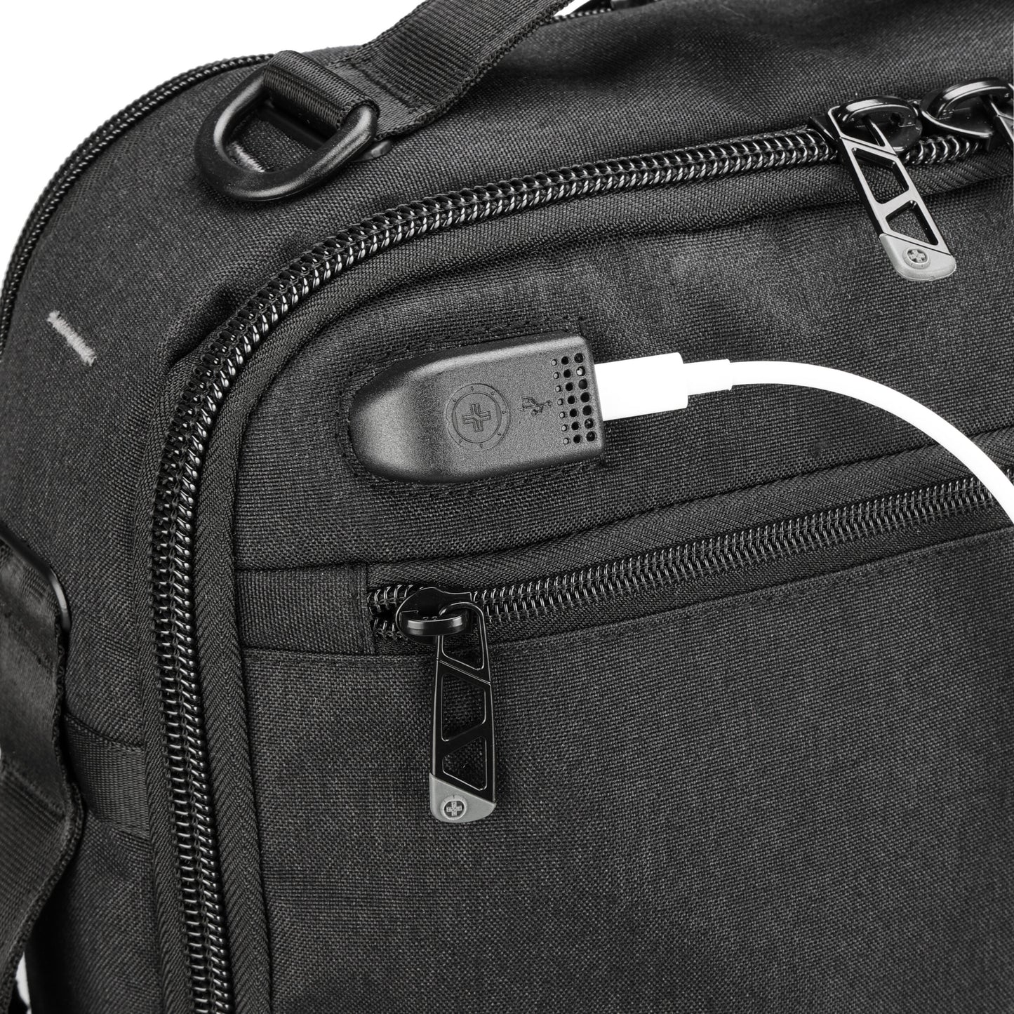 Swissdigital BERG Black Hybrid Briefcase