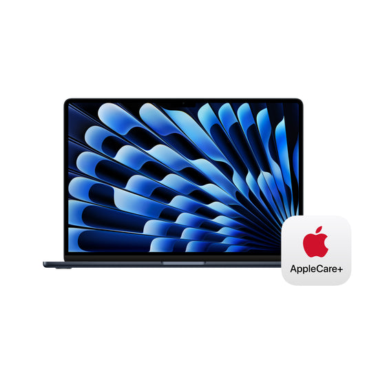 Apple MacBook Air 15-in M3 8C CPU - 10C GPU, 16GB 512GB, Midnight - MXD43LL/A (Spring 2024) + AppleCare