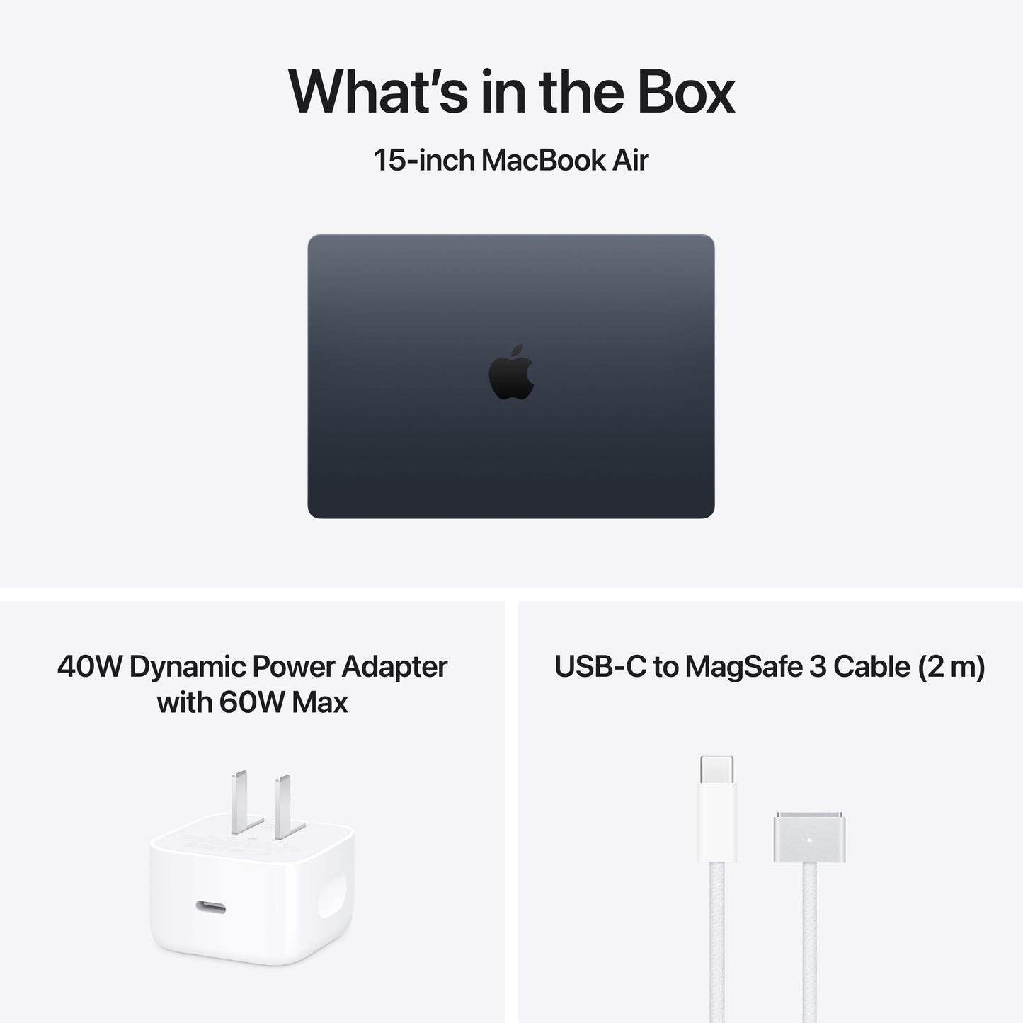 (CTO) Apple 15-inch MacBook Air: M5 chip w 10-core CPU - 10-core GPU, 24GB, 512GB, Midnight, 40W - Z1LW000RD - (2026)