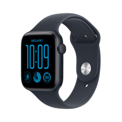 Apple Watch SE 3 GPS 44mm Midnight Aluminum Case with Navy Blue Sport Band - M/L - MJL94LW/A (2026)