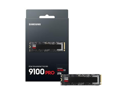 Samsung 2TB 9100 Pro Internal SSD Drive, PCIe 5.0 x4, NVMe 2.0 - MZ-VAP2T0B/AM