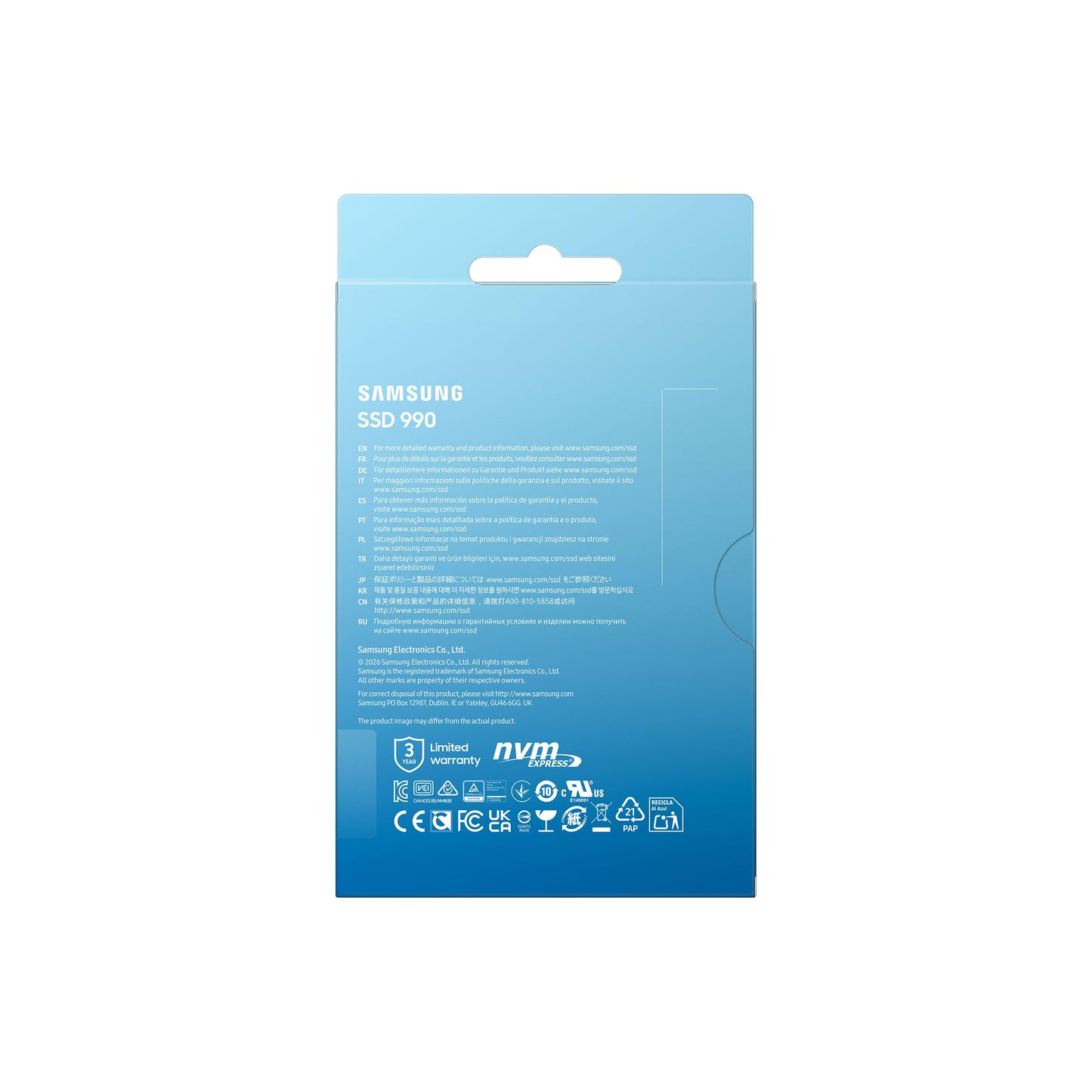 Samsung 2TB 990 PCIe Gen4 NVMe SSD Internal Hard Drive - MZ-V9V2T0B/AM