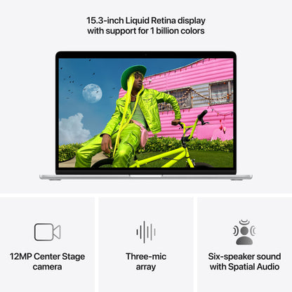 Apple 15-inch MacBook Air: Apple M5 chip w 10-core CPU - 10-core GPU, 1TB SSD, 24GB RAM - Silver - MDVC4LL/A - (2026)
