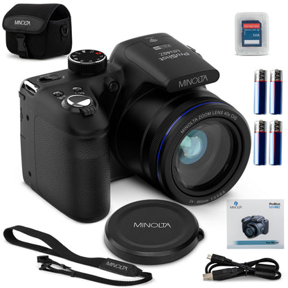 Minolta MN40Z 20 MP / 1080P FHD Bridge Digital Camera w/40x Optical Zoom (Black)