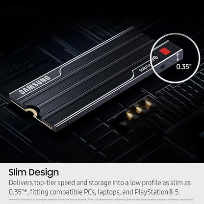 Samsung 4TB 9100 Pro with Heatsink Internal SSD Drive, PCIe 5.0 x4, NVMe 2.0 - MZ-VAP4T0CW