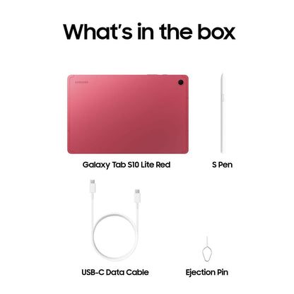 Samsung Galaxy Tab S10 Lite 10.9" Tablet, 256 GB, Coral Red - SM-X400NZREXAR