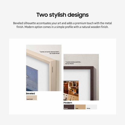 (Open Box) Samsung 50-in The Frame Customizable Bezel - Sand Gold Metal (VG-SCFC50SGM/ZA) for 2021-2024 Models