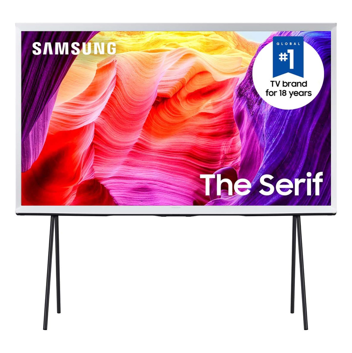 SAMSUNG 65-in QLED 4K The Serif LS01D Series Quantum HDR Smart TV - QN65LS01DAFXZA (2024)