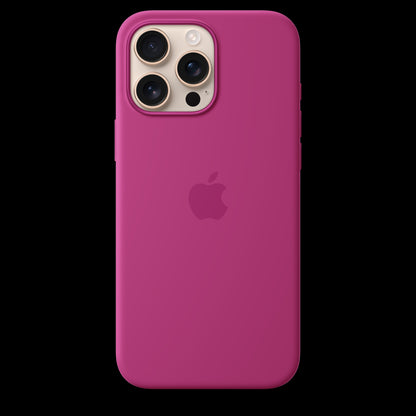 Apple iPhone 16 Pro Max Silicone Case with MagSafe - Fuchsia - MYYX3ZM/A (2024)