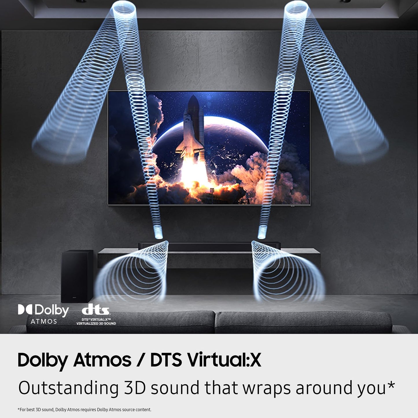 Samsung HW-Q600F 3.1.2 Channel Soundbar, 380W Dolby ATMOS 5.1ch (2025)