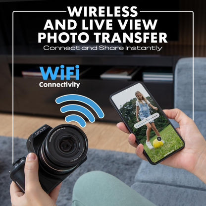 Minolta MNB10Z 64 MP / 4K Ultra HD Bridge Digital Camera w/10x Optical Zoom (Red)