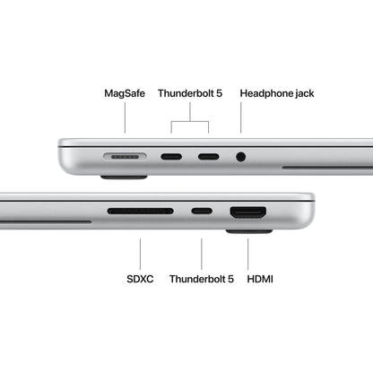 Apple 14-inch MacBook Pro with PROLED XDR Display: Apple M5 Max chip with 18-core CPU and 32-core GPU, 2TB SSD - Silver - MJ2J4LL/A