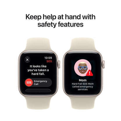Apple Watch SE 3 GPS 44mm Midnight Aluminum Case with Navy Blue Sport Band - M/L - MJL94LW/A (2026)