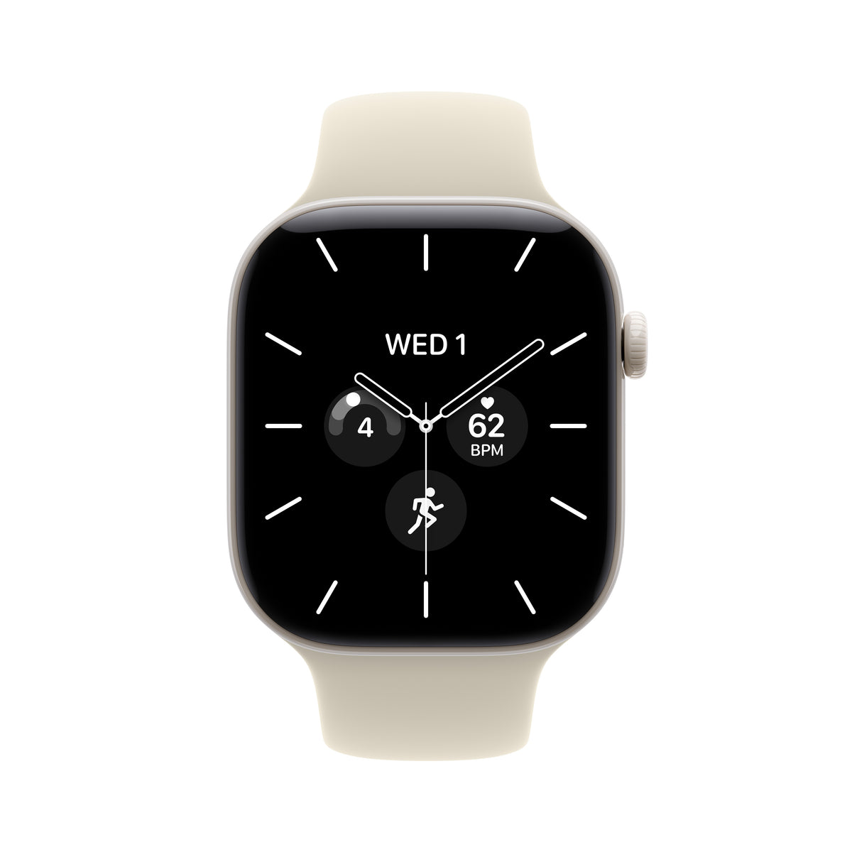 Apple Watch Series 12 GPS + Cellular 46mm Pearl White Ceramic Case with Sand Sport Band - S/M - MJH14LS/A (2026)