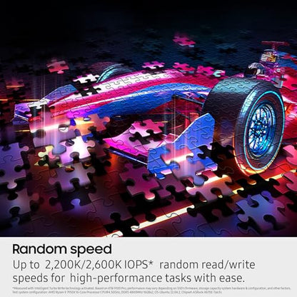 Samsung 1TB 9100 Pro with Heatsink Internal SSD Drive, PCIe 5.0 x4, NVMe 2.0 - MZ-VAP1T0CW